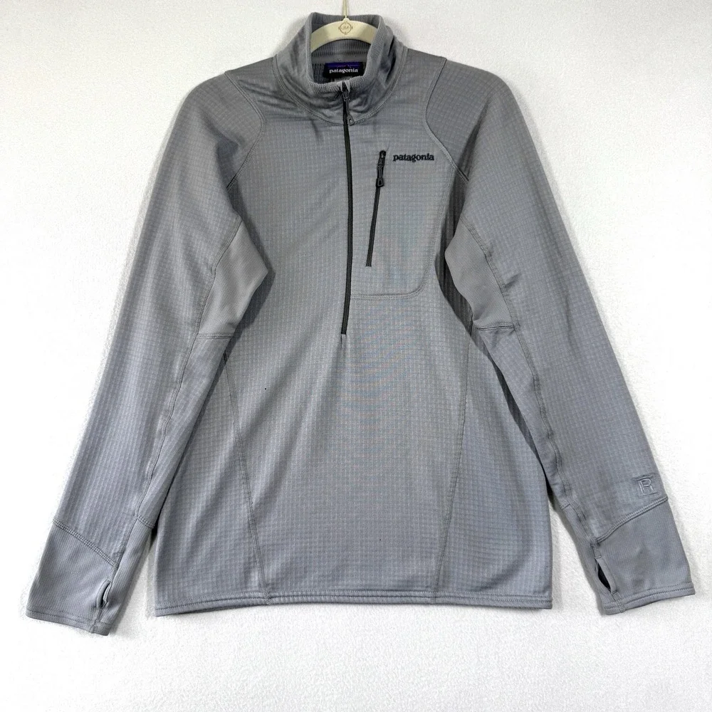 Patagonia R1 Pullover Jacket Men Medium 1/2 Zip Waffle Grid Fleece Regulator